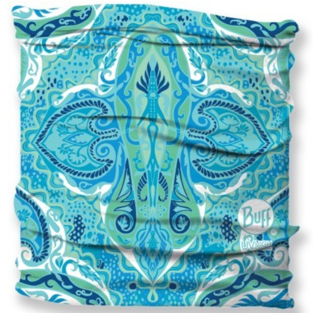 BUFF UV Protection Neck Gaiter Blue Paisley Pattern Breathable Outdoor Headwear